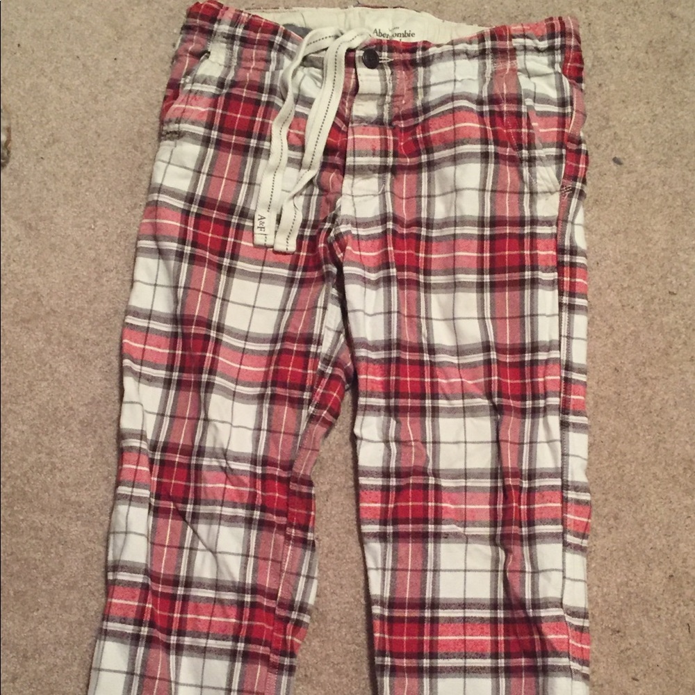 Abercrombie and Fitch Large Red Plaid Pajama Pants